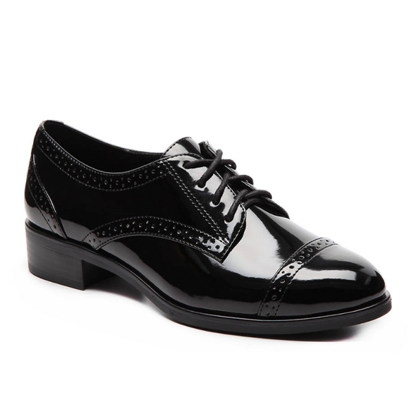 Anne Klein Black Patent Oxford